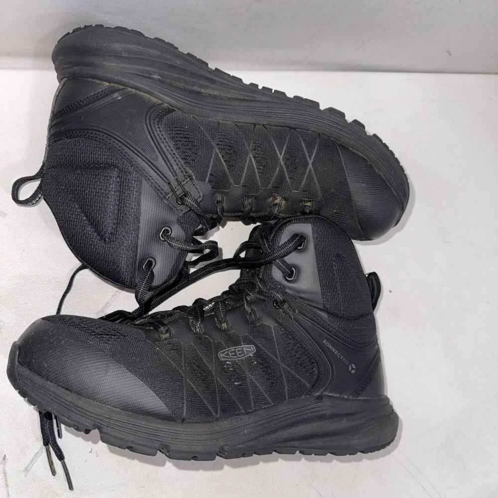 KEEN Utility Men's Vista Energy Mid Work Boots Safety Carbon Toe Shoes Sz 8.5 EE